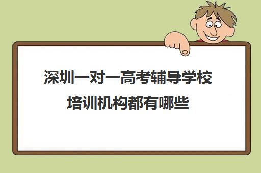 深圳一对一高考辅导学校培训机构都有哪些(高考辅导培训学校)