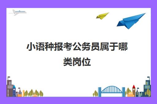 小语种报考公务员属于哪类岗位(报考公务员怎么选择岗位)