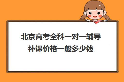 北京高考全科一对一辅导补课价格一般多少钱(高三辅导一对一多少钱)