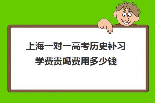 上海一对一高考历史补习学费贵吗费用多少钱