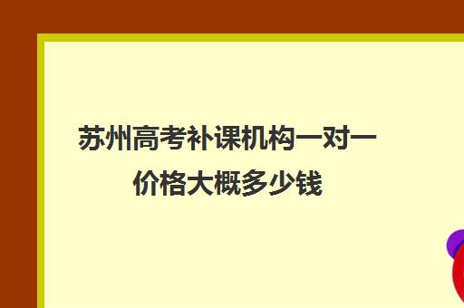 苏州高考补课机构一对一价格大概多少钱(上海高三一对一辅导价格表)