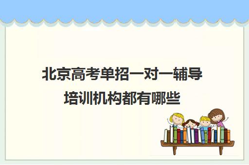 北京高考单招一对一辅导培训机构都有哪些(一对一辅导机构哪个好)