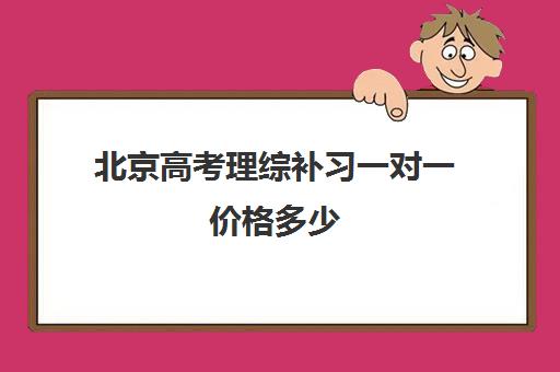 北京高考理综补习一对一价格多少