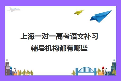 上海一对一高考语文补习辅导机构都有哪些