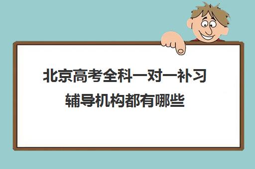 北京高考全科一对一补习辅导机构都有哪些