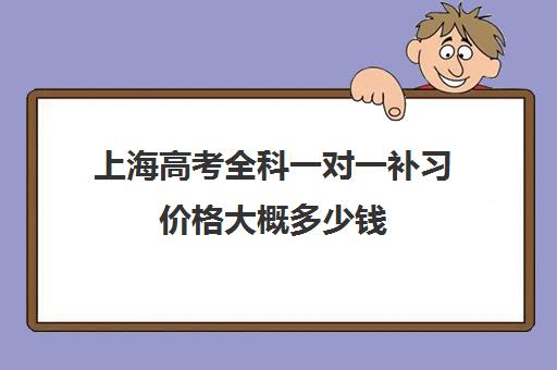 上海高考全科一对一补习价格大概多少钱