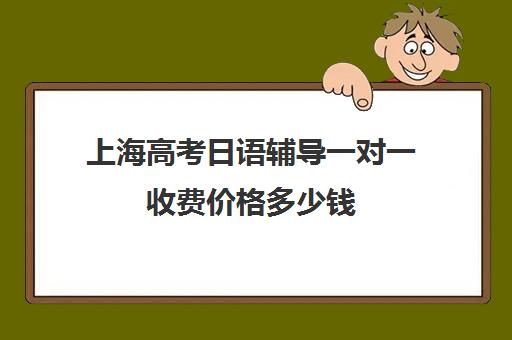 上海高考日语辅导一对一收费价格多少钱(高考日语一对一收费标准)