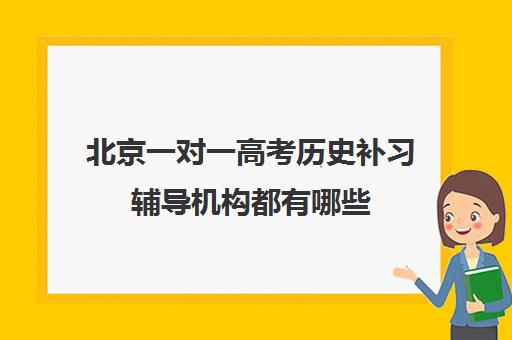 北京一对一高考历史补习辅导机构都有哪些