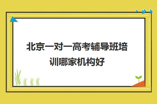 北京一对一高考辅导班培训哪家机构好(高考培训机构哪家强)