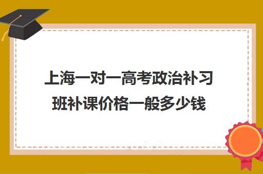 上海一对一高考政治补习班补课价格一般多少钱