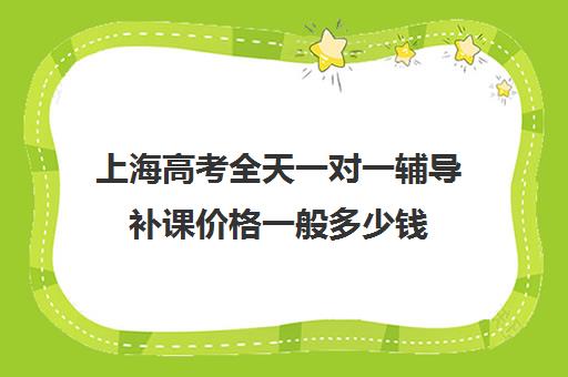 上海高考全天一对一辅导补课价格一般多少钱(上海高三全日制补课机构)