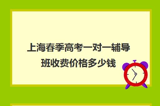 上海春季高考一对一辅导班收费价格多少钱(春考辅导班大约多少钱)