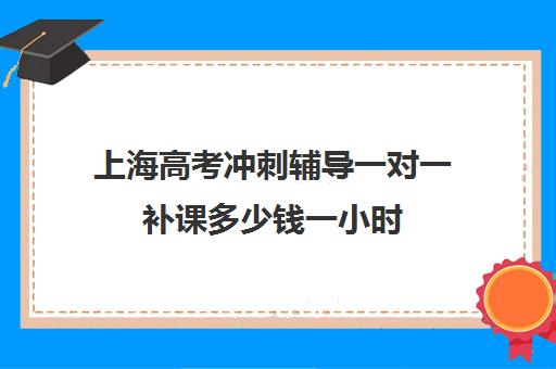 上海高考冲刺辅导一对一补课多少钱一小时(初三补课一对一价格)