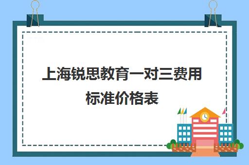 上海锐思教育一对三费用标准价格表（上海1对1辅导收费）