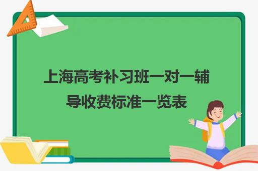 上海高考补习班一对一辅导收费标准一览表