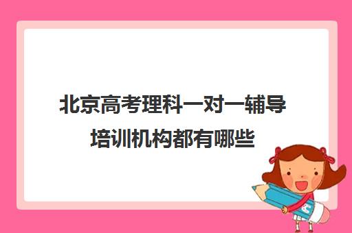 北京高考理科一对一辅导培训机构都有哪些(北京高三补课机构排名)