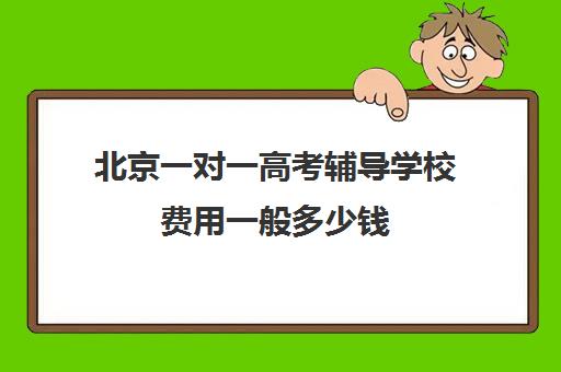 北京一对一高考辅导学校费用一般多少钱(高三一对一辅导)