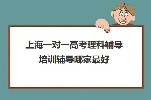 上海一对一高考理科辅导培训辅导哪家最好(上海高中一对一补课多少钱一小时)