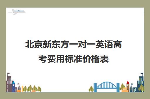 北京新东方一对一英语高考费用标准价格表(新东方补课价目表)