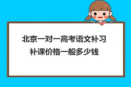 北京一对一高考语文补习补课价格一般多少钱