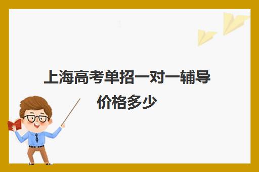 上海高考单招一对一辅导价格多少(上海高三全日制补课机构)