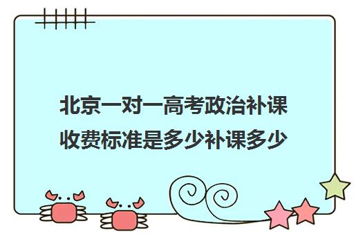 北京一对一高考政治补课收费标准是多少补课多少钱一小时(高中补课一对一收费标准)