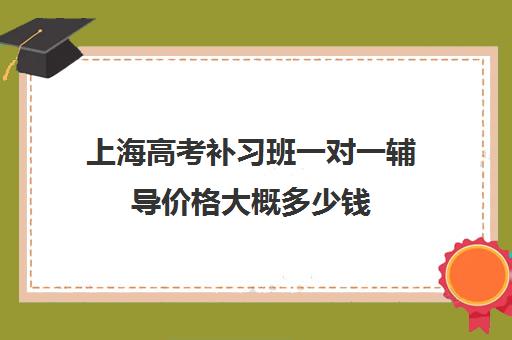 上海高考补习班一对一辅导价格大概多少钱