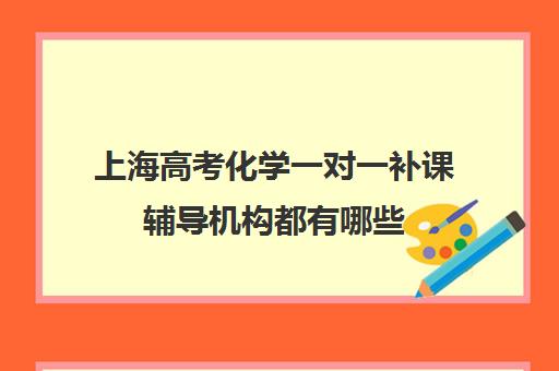 上海高考化学一对一补课辅导机构都有哪些(上海高中辅导机构排名)