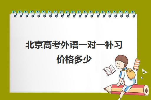 北京高考外语一对一补习价格多少