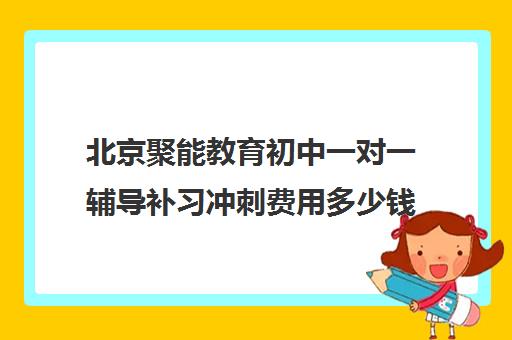 北京聚能教育初中一对一辅导补习冲刺费用多少钱