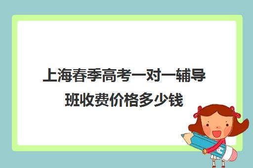 上海春季高考一对一辅导班收费价格多少钱(高中1对1补课收费多少)