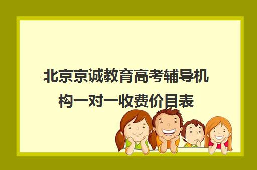 北京京诚教育高考辅导机构一对一收费价目表（一对一价格大概是多少）