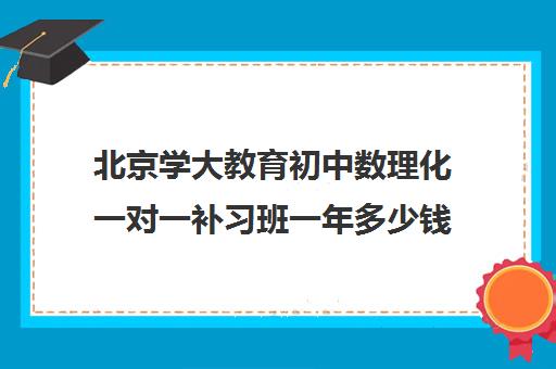 北京学大教育初中数理化一对一补习班一年多少钱