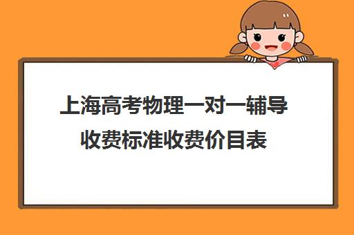 上海高考物理一对一辅导收费标准收费价目表(高中物理补课一般多少钱一节课)