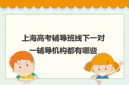 上海高考辅导班线下一对一辅导机构都有哪些(上海高中辅导机构排名)