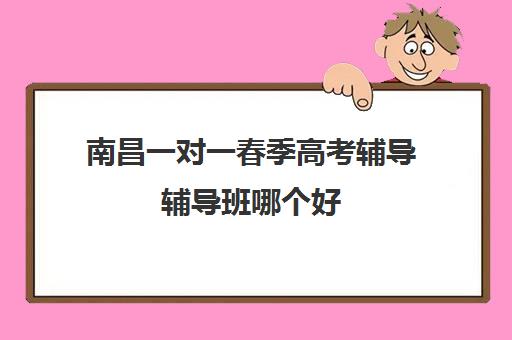 南昌一对一春季高考辅导辅导班哪个好(南昌一对一辅导的机构)