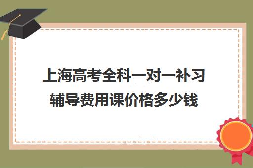 上海高考全科一对一补习辅导费用课价格多少钱