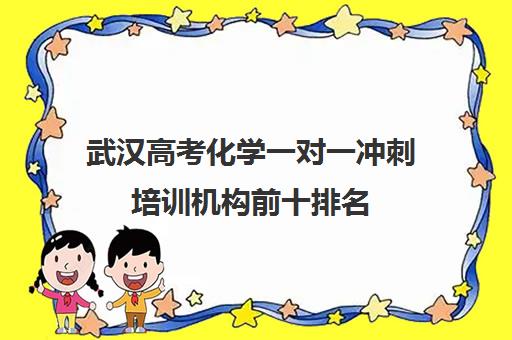 武汉高考化学一对一冲刺培训机构前十排名(武汉高中一对一辅导机构哪家好)