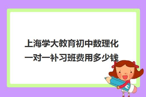 上海学大教育初中数理化一对一补习班费用多少钱