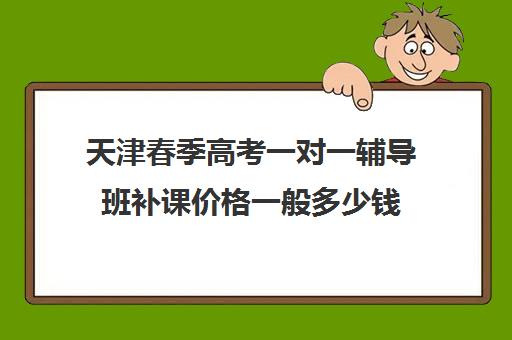 天津春季高考一对一辅导班补课价格一般多少钱(春季高考培训班学费)