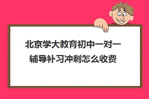 北京学大教育初中一对一辅导补习冲刺怎么收费