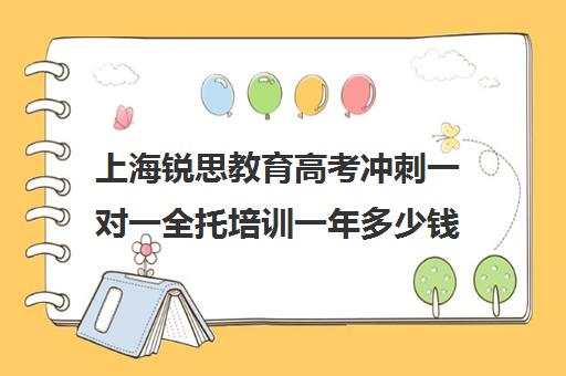 上海锐思教育高考冲刺一对一全托培训一年多少钱（上海高三全日制补课机构）