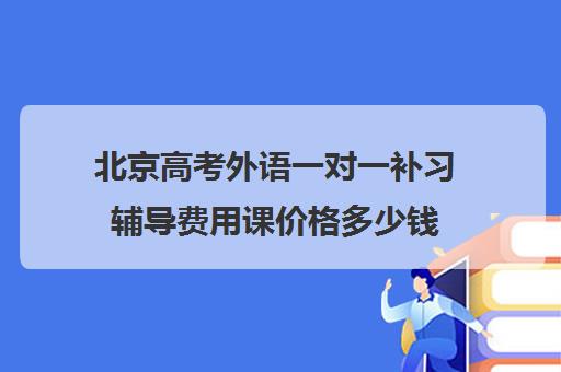 北京高考外语一对一补习辅导费用课价格多少钱