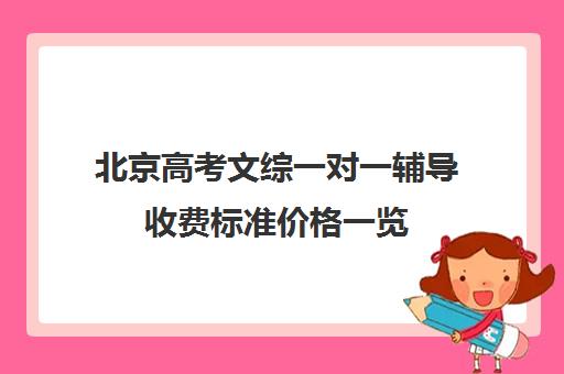 北京高考文综一对一辅导收费标准价格一览(北京高考复读多少钱)