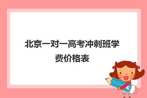 北京一对一高考冲刺班学费价格表(精锐一对一收费标准)