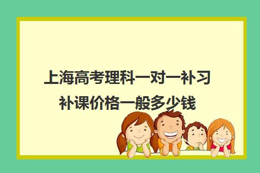 上海高考理科一对一补习补课价格一般多少钱