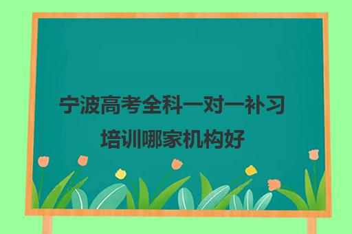 宁波高考全科一对一补习培训哪家机构好