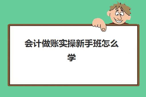 会计做账实操新手班怎么学(会计做账流程新手必看)