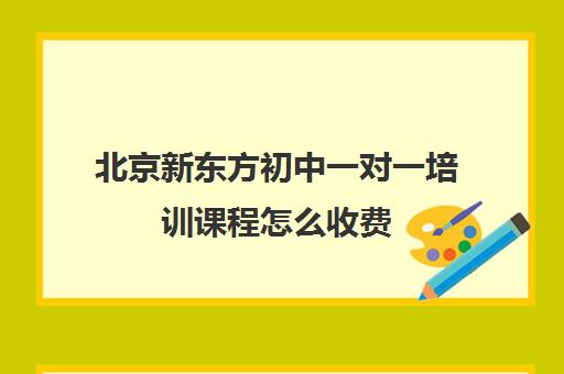 北京新东方初中一对一培训课程怎么收费（北京新东方教育培训机构官网）