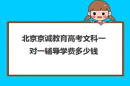 北京京诚教育高考文科一对一辅导学费多少钱（精锐一对一收费标准）